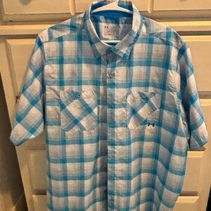 Under Armour Light Blue Checkered Shirt